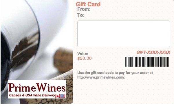 Wine Gift Cards by Prime Wines | PrimeWines